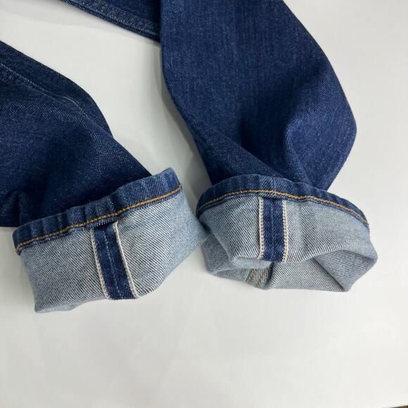 Everlane Jeans Mens 31x32 measures to 32x30.5 Selvedge Slim Fit Blue‎ Denim - Picture 12 of 13